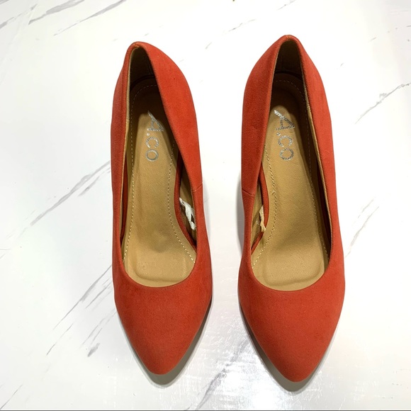 A.Co Pump Suede Orange Shoes - size US 6 /EUR 36 - Picture 11 of 12